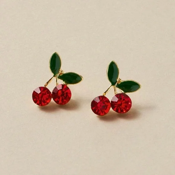 Cherry Earrings (small) - Picture 2 of 2